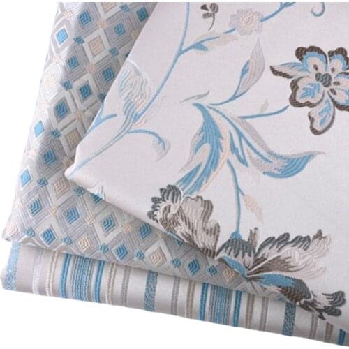 Wide 57" Thick European Silk imitation Upholstery Yarn-dyed Jacquard Damask Sofa Pillow Cushion Case Tablecloth Fabric Non-slip