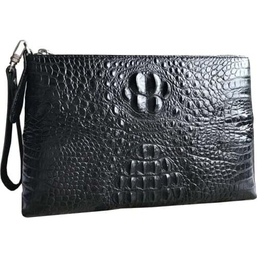 Hongsen new crocodile Hand bag crocodile leather male Hand caught leisure handbags large capacity men cltuch bag