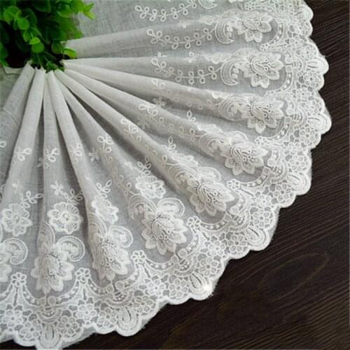 National Trend 100% Cotton Cloth Embroidered Lace Fabric DIY Accessories Width 22cm 5Yds/lot