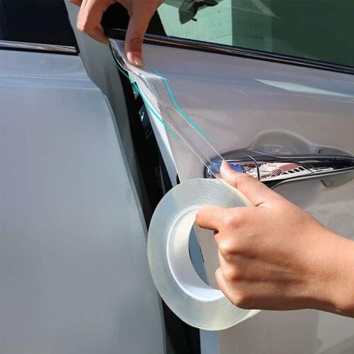 Universal Car Anti-collision Strip Anti Scratch Transparent Nano Tape Car Threshold Transparent Film Door Edge Rim Protective