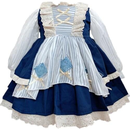 Spring Flower Girl Dresses Spain Girls Party Wedding Birthday Princess Dress Kids Dress for Girls 2-7year Old Baby Girl Clothes