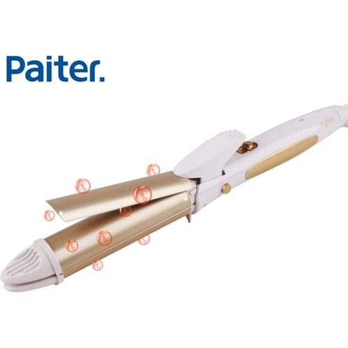 Paiter 2 IN 1 Hair Styling Tools Hair Straightener Flat Iron Curling Irons Curlers Crystal Titanium Tourmaline Ionic