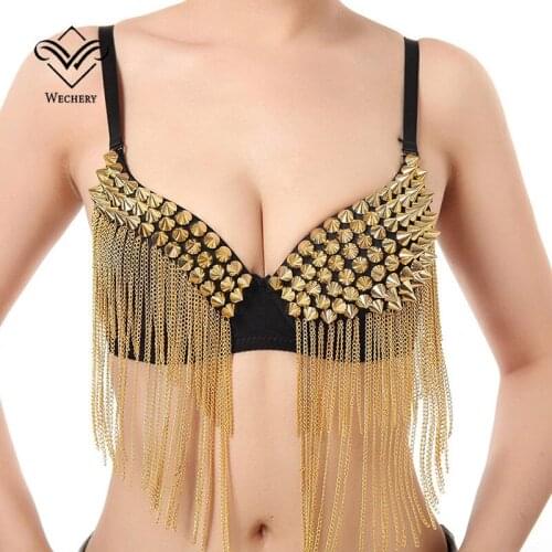 Wechery Push Up Corset Sexy Tassel Corsets Gothic Punk Tops for Women Fashion New Costume for Party Shows Performance