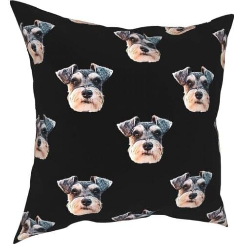 Funny Miniature Schnauzer Dog Throw Pillow Cover Throw Pillow Custom Pillowcase