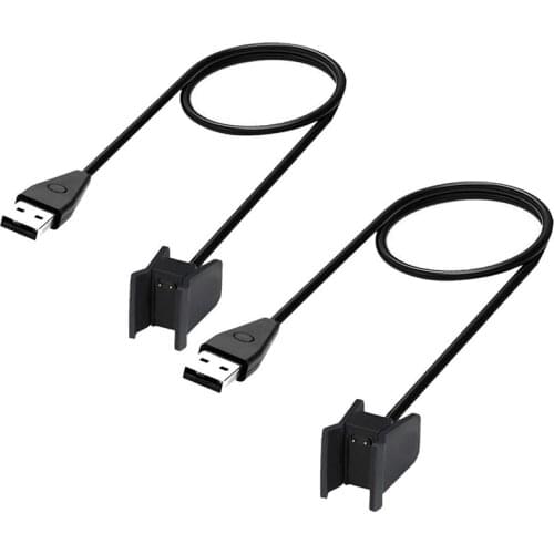 For Fitbit Alta HR Charger with Reset Button Replacement USB Charger Charging Cable for Fitbit Alta HR Fitness Smart Watch, Blac