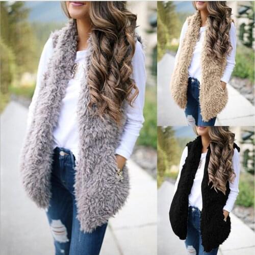 Womens hoodie plus velvet single-breasted warm cotton-padded jacket jacket plush waistcoat vest womens vest Spring Autumn