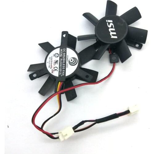 Original for MSI GT440 N440GT GT430 graphics card fan PLD05010S12L 12V 0.10A diameter 45mm pitch 39MM 1Set