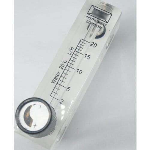 2-20L/h 4-40L/h 6-60L/h 10-100L/h LZM-6T Water Panel Flowmeter Rotameter With Valve M18 Male G1/4 Female Pressure 0.1Mpa