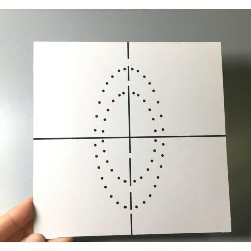 2Pieces Dental Rubber Dam Sheets Template Punch Hole Guide