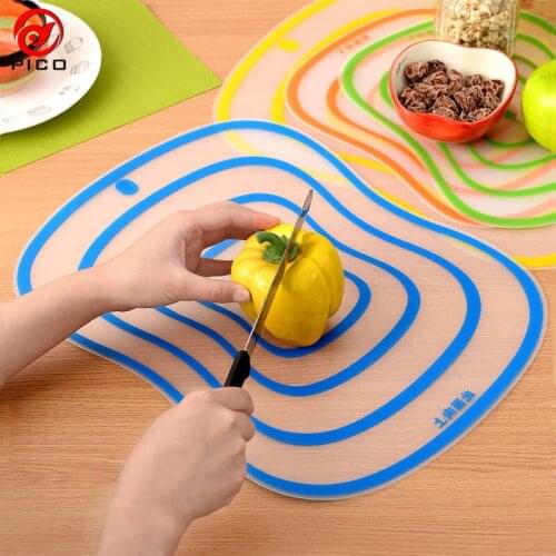 3 pcs/lot Matte Kitchen Plastic Chopping Block Set Translucent Kitchen Supplies Bendable Fruit Cutting Board ZL201