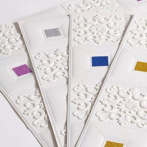 3D tile stone wallSelf Adhesive sticker foamwallpaper wall ceiling decoration TV background decor home bedroom decor wall panel