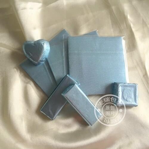 5000pcs 10cm*10cm New colors light blue tin foil paper for wrapping Chocolate drops or candies
