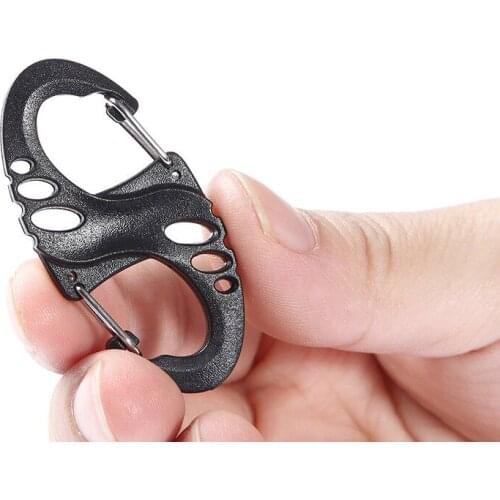 8 type S Shape Snap Hook Carabiner Biner Clip Outdoor Camping Backpack Kits Hanger Buckle Quick Release Keychain Key Ring gear