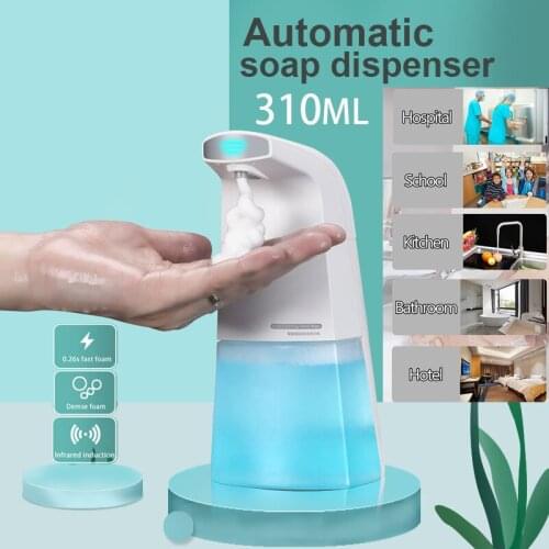 Automatic Soap Dispenser - Brushed Nickel Touchless Nozzle with Adjustable Liquid Volume - 310ml