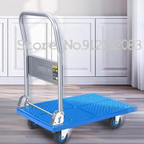 Silent Trolley Folding Portable Trolley Flatbed Trolley Pulling Cargo Trailer Trolley Carrying Home Shopping