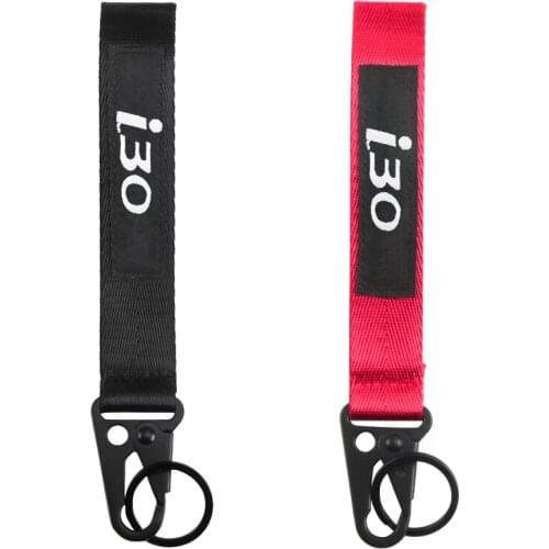 High quality Ribbon Webbing Car key ring Nylon Webbing Keychain with hawk buckle key ring for Hyundai i30 Ix35 car Accessories