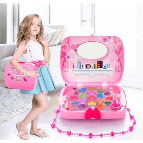 Girls Make Up Set Toys Pretend Play Simulation Cosmetic Bag Beauty Salon Toy