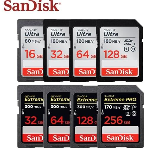 SanDisk Extreme Pro/Ultra Memory Card 32GB 64GB 128GB U3/U1 SD Card 256GB 16GB Flash Card SD Memory SDXC SDHC SD Card for camera