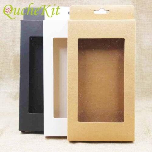 10Pcs Kraft Paper Gift Package Box Display Box With Clear Pvc Window Candy Favors Display Package Box Christmas Gifts Box