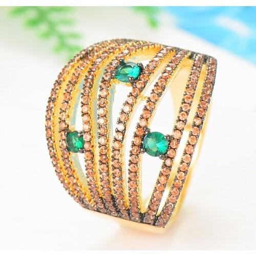 LARRAURI Trendy Eternity Bridal Engagement Wedding Jewelry Femmale Whole Finger Rings Twist Cubic Zircon Rings for Women Wedding