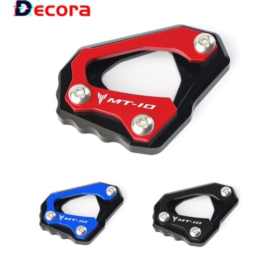 Logo MT10 For Yamaha MT-10 MT 10 2016 2017 2018 2019 2010 Motorcycles Accessories Side Stand Enlarger Kickstand Extension Plate