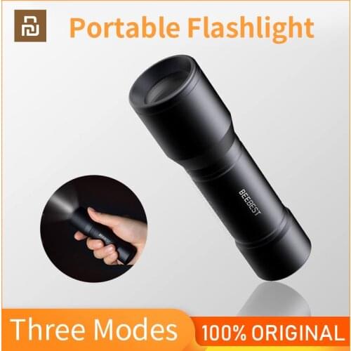 BEEBEST Mini Flashlight 130m Lightweight EDC Flashlight Waterproof SOS Portable Mini Torch Work With AAA Batteries