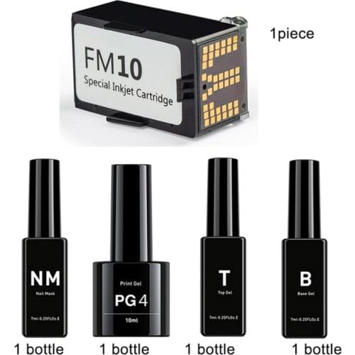 NAILS Nail Printer SM10 ink cartridge set Pre-Print B, T, PG4, NM, And FM 10 Inkjet Cartridge Nail Gel Set