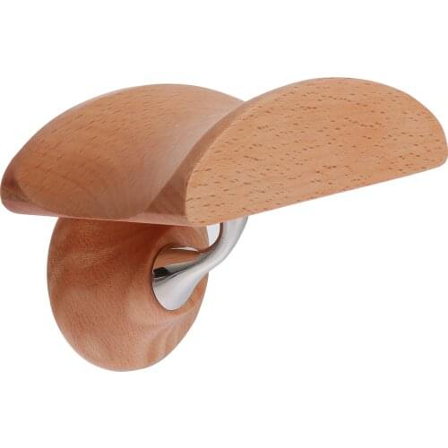 1 Set Wood and Alloy Headset Bracket Wall Mount Headphone Holder (Wood)