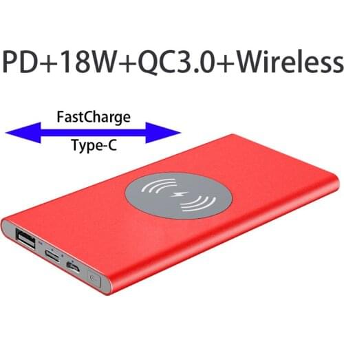 New PD Fast Charging 18W Fast Charging Power Bank 8000mah Mobile Power Suction Cup Fast Charging Wireless Power Bank