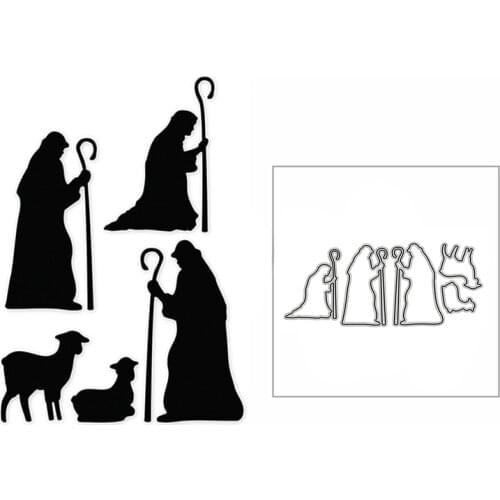 New Shepherd Sheep Believer 2020 Metal Cutting Dies for DIY Scrapbooking and Card Making Decorative Embossing Craft No Stamps