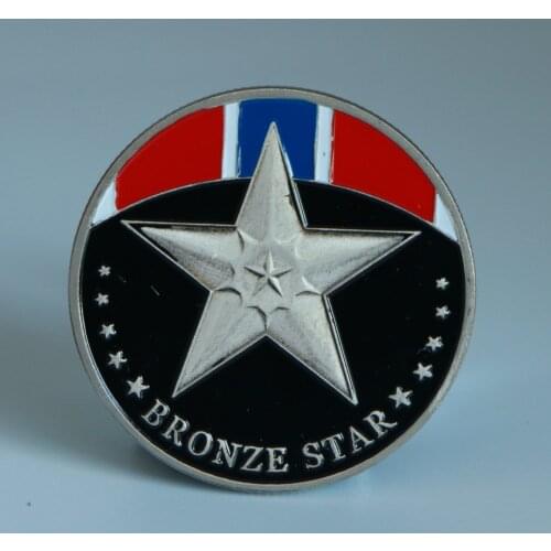 United States Bronze Star Commemorative Coin Army Commemorative Badge Red Bronze Coin Army Fan Collection Lucky Coin Collection