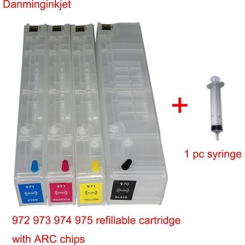 For hp 973 973XL refillable cartridge with Va permanent chip for HP PageWide 452dn 452dw 477dn 477dw 552dw 577dw 5772 printer