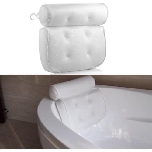 SPA Bath Pillow Soft Thickened Headrest Bathtub Pillow With Backrest Suction Cup Neck Cushion Bathroom Accessories