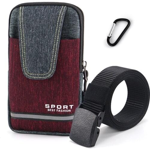 Waist Pack Mens Casual Bag Travel Purse Waterproof Belt Outdoor Sport Fanny Hook Loop Holster Cell Phone Pouch Belt Waist Bag