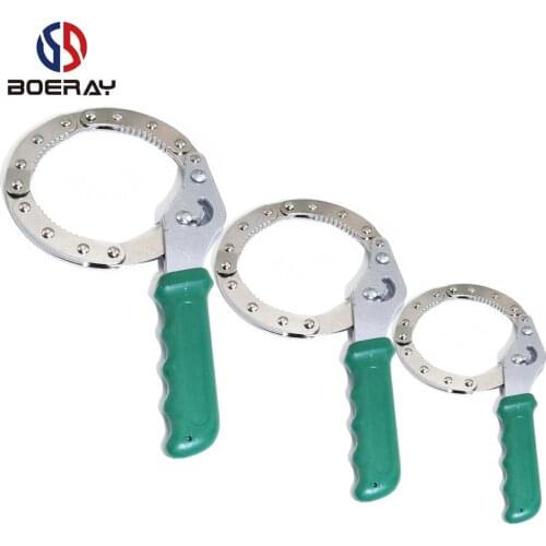 Boerray Adjustable Oil Filter Wrench Universal Handcuff Style Remover Tool Spanner Non-slip Fit Pipe Fitting and Oil Filter