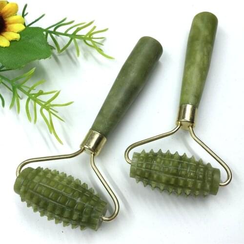 1PC Hot Massage Roller Jade Facial Massager Roller Face Lift Anti Wrinkle Facial Relaxation Lift Slimming Wheel Beauty Stick