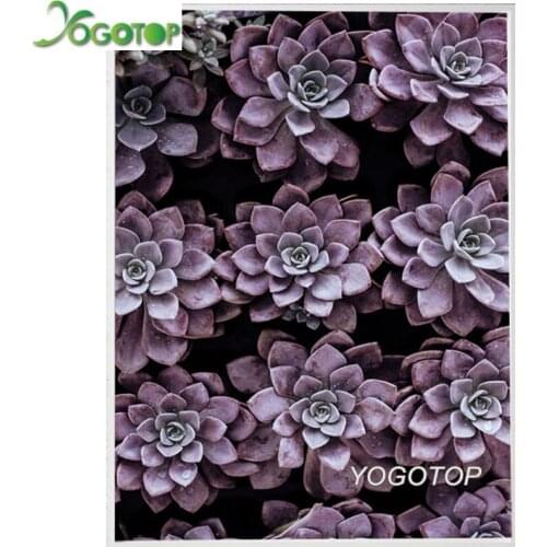 Garden Roses Hydrangeas Succulent 5D DIY Diamond painting Nordic Flower Wall Pictures Full Mosaic Diamond embroidery YY2249