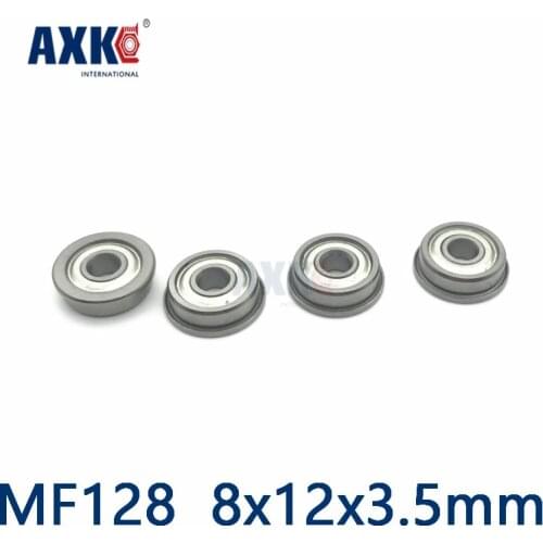Ball Bearing Axk 30pcs/lot Mf128zz Mf128 Zz 8x12x3.5mm Miniature Flange Bearing Thin Wall Deep Groove Ball Radial Brand New