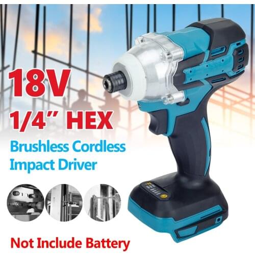 Kingshowden18V Cordless Electric Screwdriver Speed Brushless Impact Wrench Rechargable Drill Driver LED Light For Makita Battery