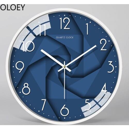 Modern Silent Large Wall Clock Metal Clock Living Room Bedroom Home Decor Clocks Wall Creative Reloj Farmhouse Decor Wall Watch