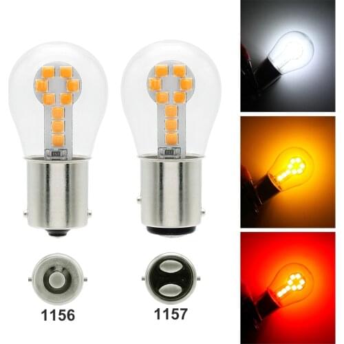 Led ba15s p21w 1156 bay15d, 122v, 1157 SMD, 18 led, intermittent signal, brake light, back up, you two