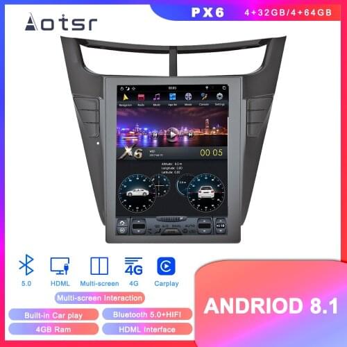 Tesla style Android 8.1 Car DVD GPS Navigation for Chevrot Sail Sonic 2015 2016-2018 auto radio stereo head unit tape recorder