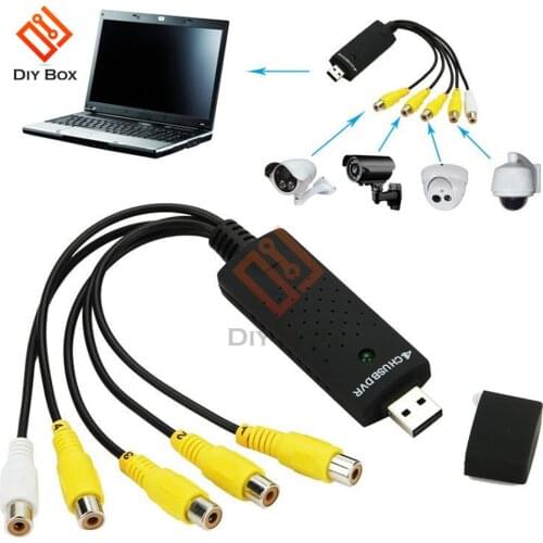 4 Channel USB Video Capture Card DVR For CCTV Camera Monitor DVD 4CH Usb Dvr Cards Board To VHS Video Recording PAL /NTSC