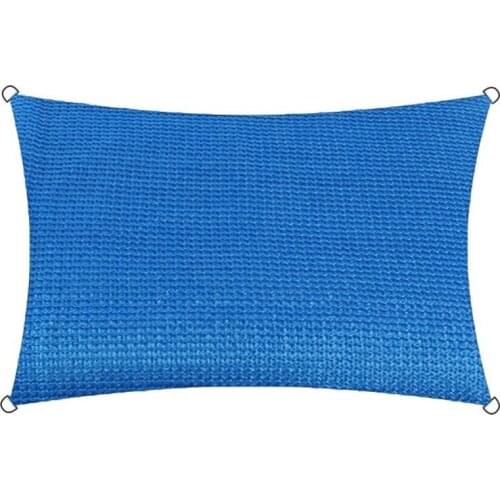 Thicken Blue HDPE Arc Rectangle Shade Sail Garden Terrace Canopy Swimming Pool Sun Shade Net Camping Hiking Yard Sail Awning