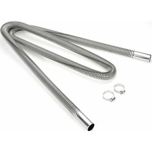 1.2m Stainless Steel Exhaust Pipe Car Parking Air Heater Tank Diesel Vent Hose Exhaust Pipes Auto Car Exhaust Pipe Auto Parts