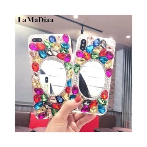 Mobile Phone Cases For iPhone 5S 6 7 8 Plus Fashion Bling Color Diamond Mirror soft shell TPU Case For iPhone 11 12 X XS MAX XR