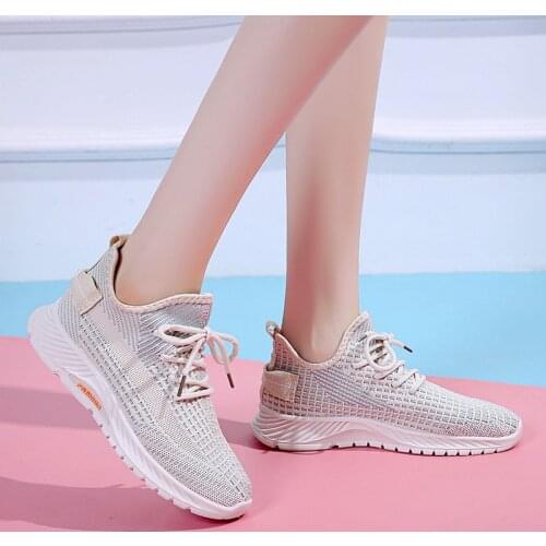 New Sports Shoes Womens Running Shoes Breathable Platform Comfortable Outdoor white Casual Shoe Shock Absorption Sneaker