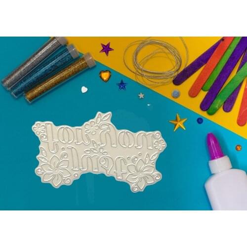 ZhuoAng English Blessing Cutting Dies Set for DIY Scrapbooking Photo Album Decoretive Embossing Stencial