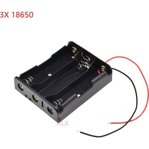 1PCS 3x 18650 battery holder with wire 12.6V Batteries case Storage Box diy 3 slot 3*18650 Rechargeable Battery Shell housing