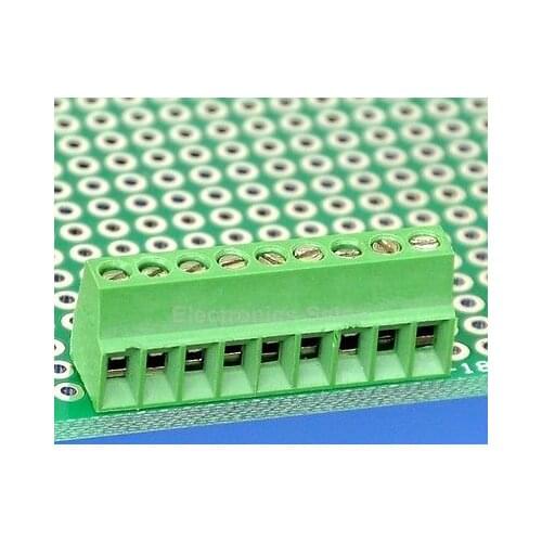 10pcs 9 Poles 2.54mm/0.1" PCB Universal Screw Terminal Block